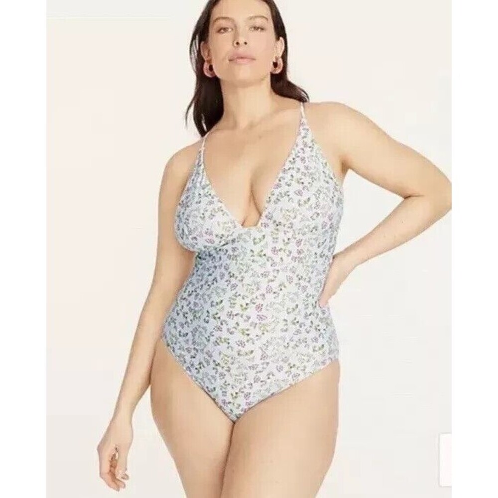J. Crew White One Piece Swimsuit with Classic Silhouette